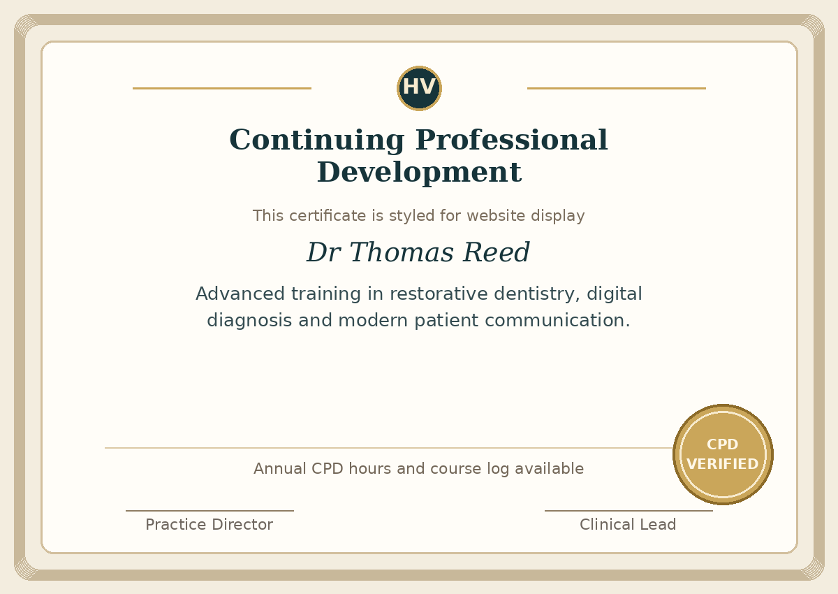 Continuing professional development certificate image